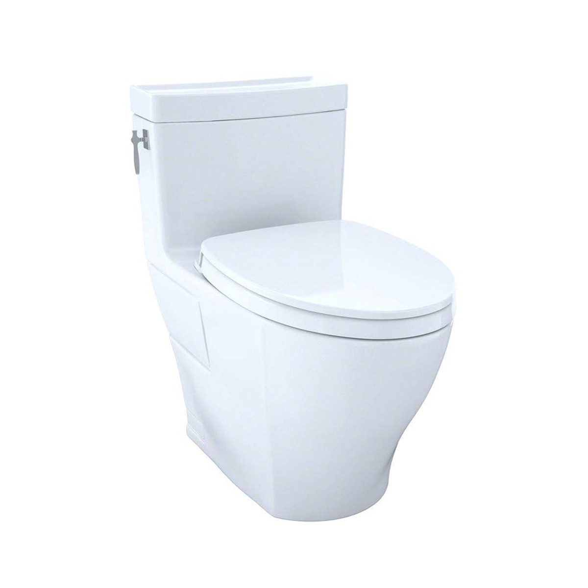Aimes Elongated Complete One Piece Toilet - Floor Mount - 18 Vitreous ChinaCotton