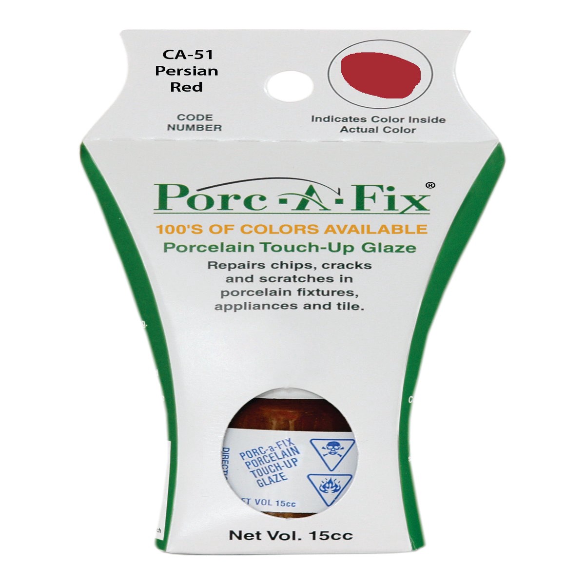 CA-51 Porc-A-Fix Touch Up Repair Glaze - Crane Persian Red