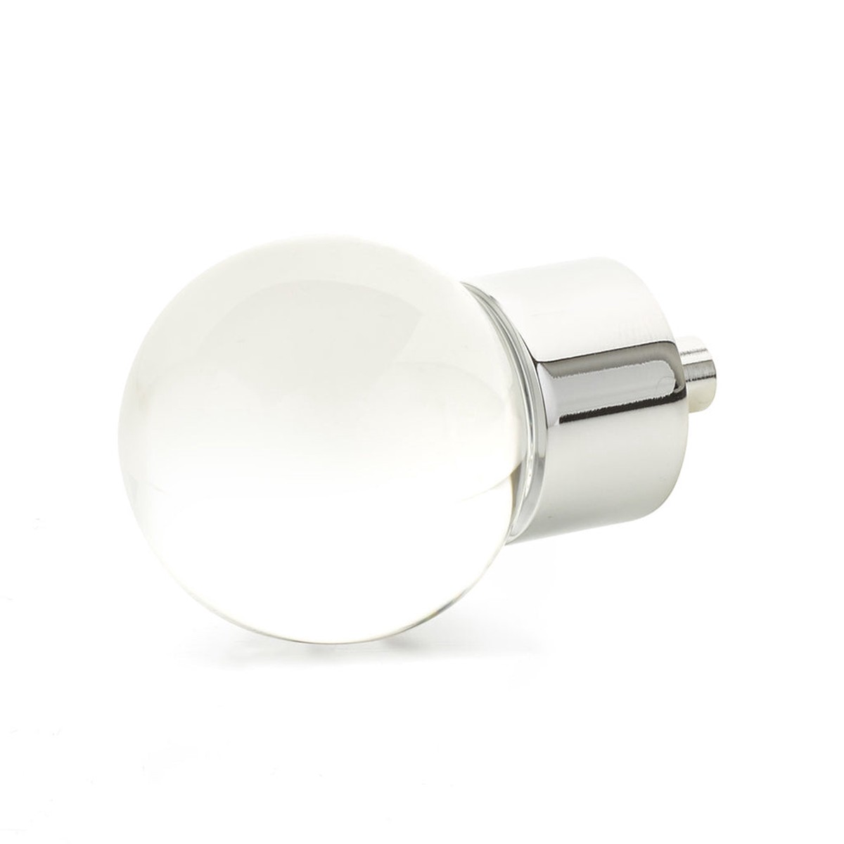 City Lights Globe Cabinet Knob - Cabinet Mount - 2 BrassGlassPolished Chrome