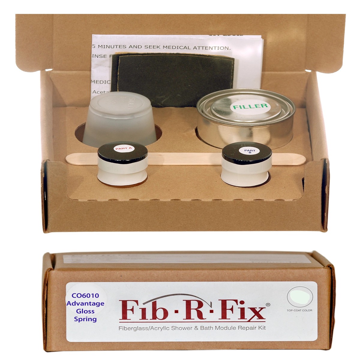 CO6010 Corstone Fib-R-Fix Fiberglass and Acrylic Cosmetic Repair Advantage Gloss Spring 