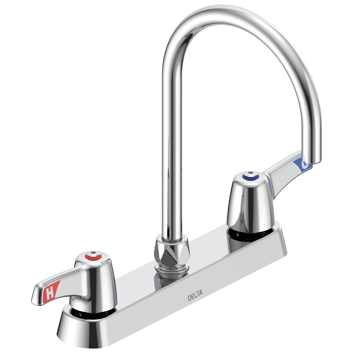 Commercial 26C3 26C3973 Two Handle 8 Cast Deck-Mount Faucet