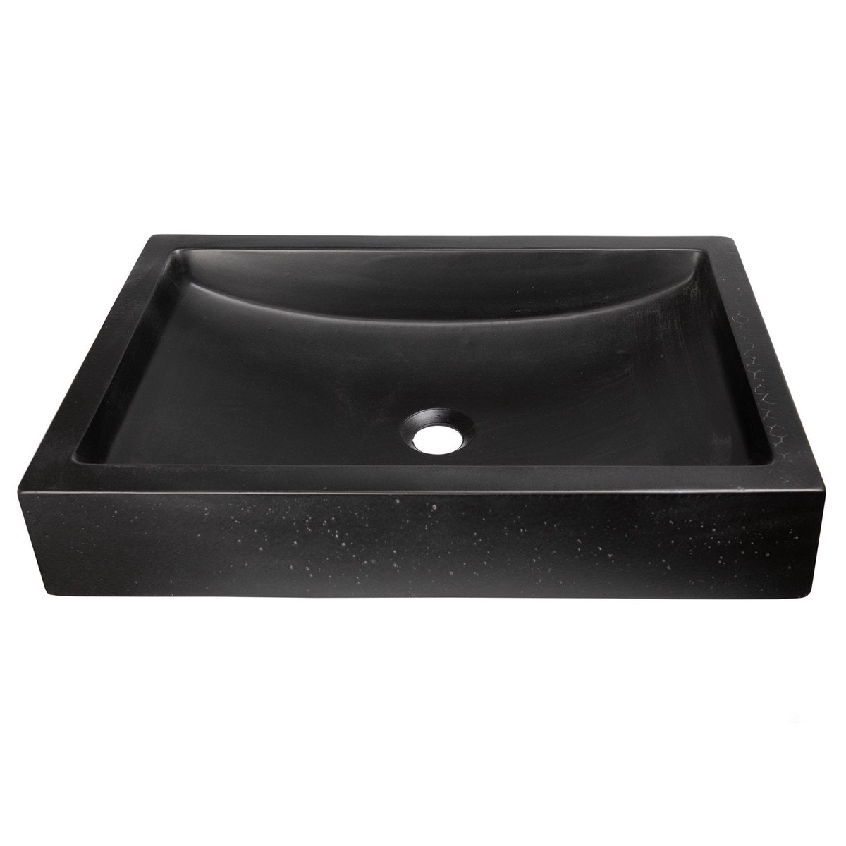 Eden Bath 22-in Shallow Wave Concrete Rectangular Vessel Sink
