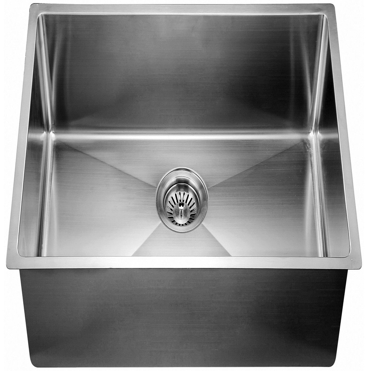 Extra Large Single Bowl 44 Kitchen Sink with Small Radius Corners