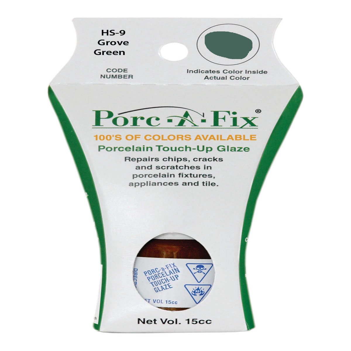 HS-9 Porc-A-Fix Touch Up Repair Glaze - Hestan Grove Green