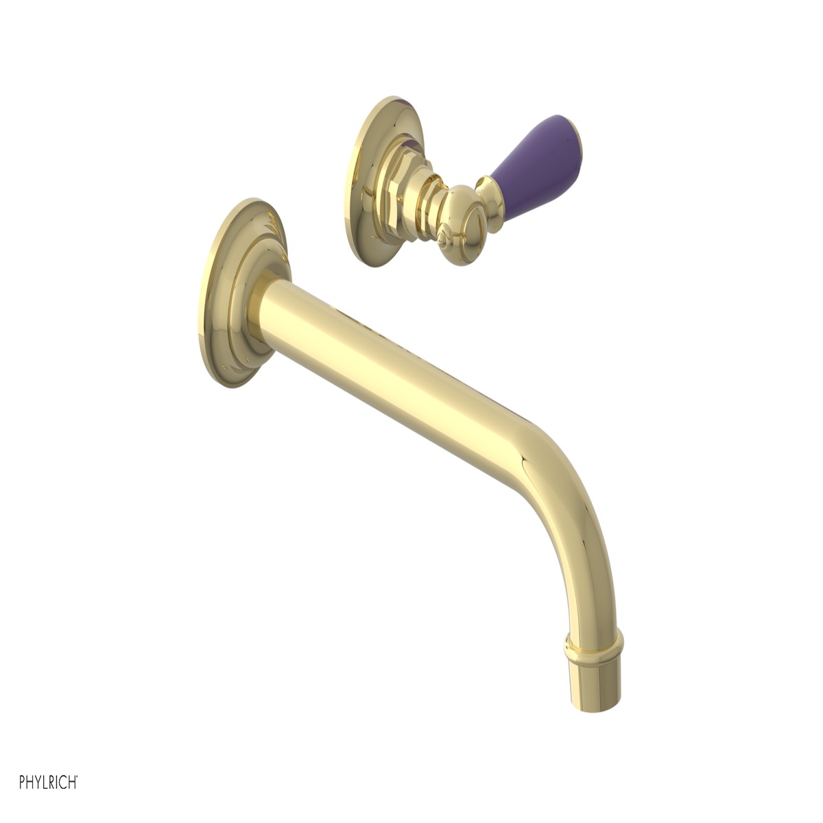 JAMESTOWN Single Handle Wall Lavatory Set with Purple Accents 165-16