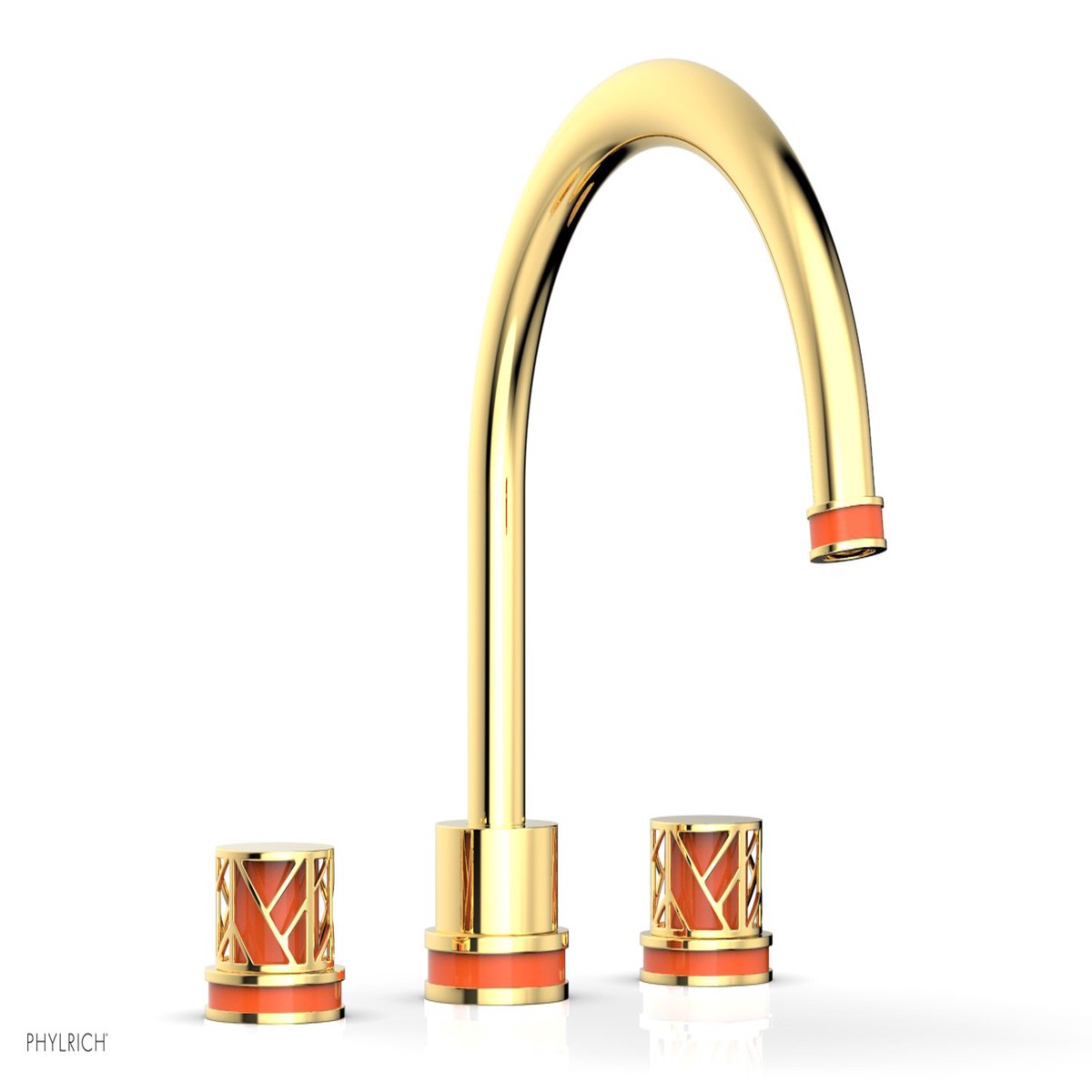 JOLIE Deck Tub Set - Round Handles with Orange Accents 222-40
