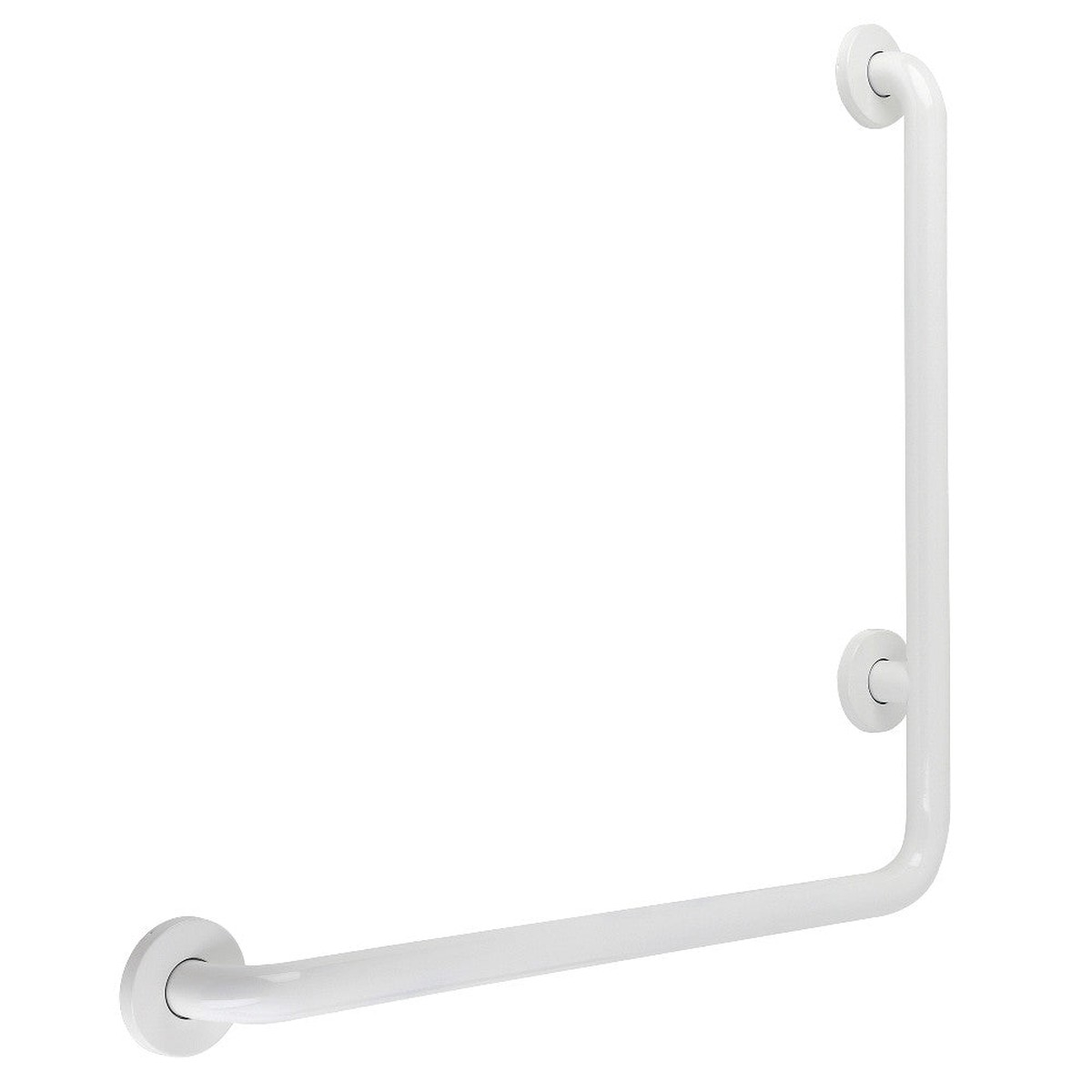 Kingston Brass 24 x 24 L-Shaped ADA Grab Bar in White