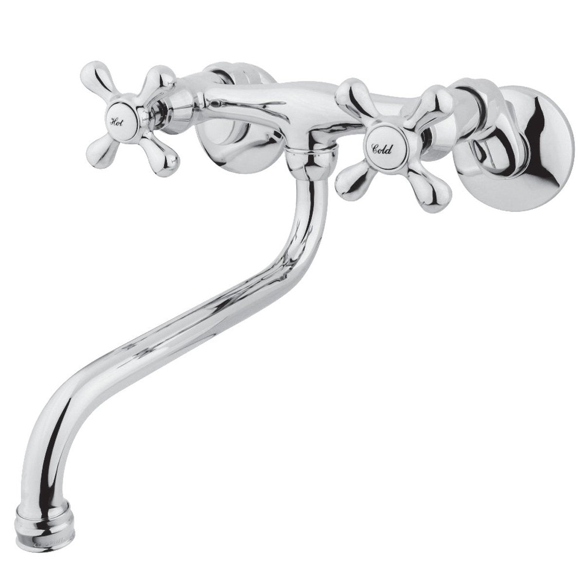 Kingston Brass Adjustable Center Wall Mount Bathroom Faucet