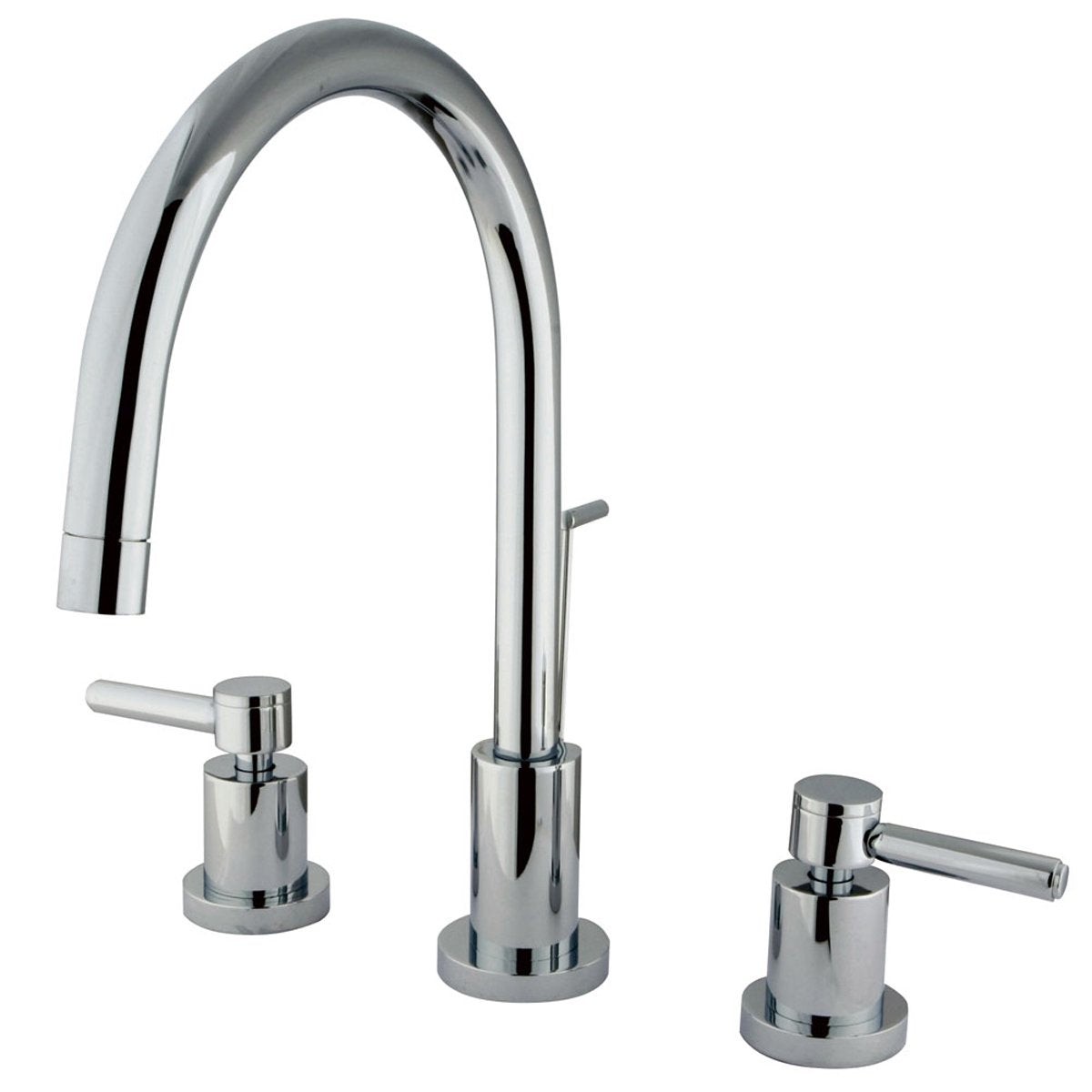Kingston Brass Concord Widespread Two Handle Lavatory Faucet with Brass Pop-up