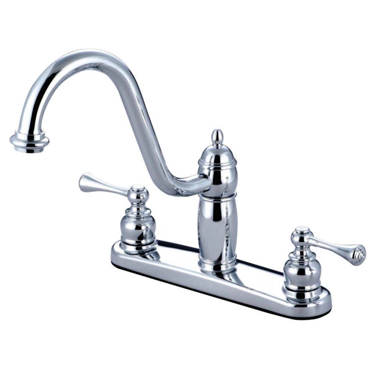 Kingston Brass Heritage Deck Mount Centerset Kitchen Faucet