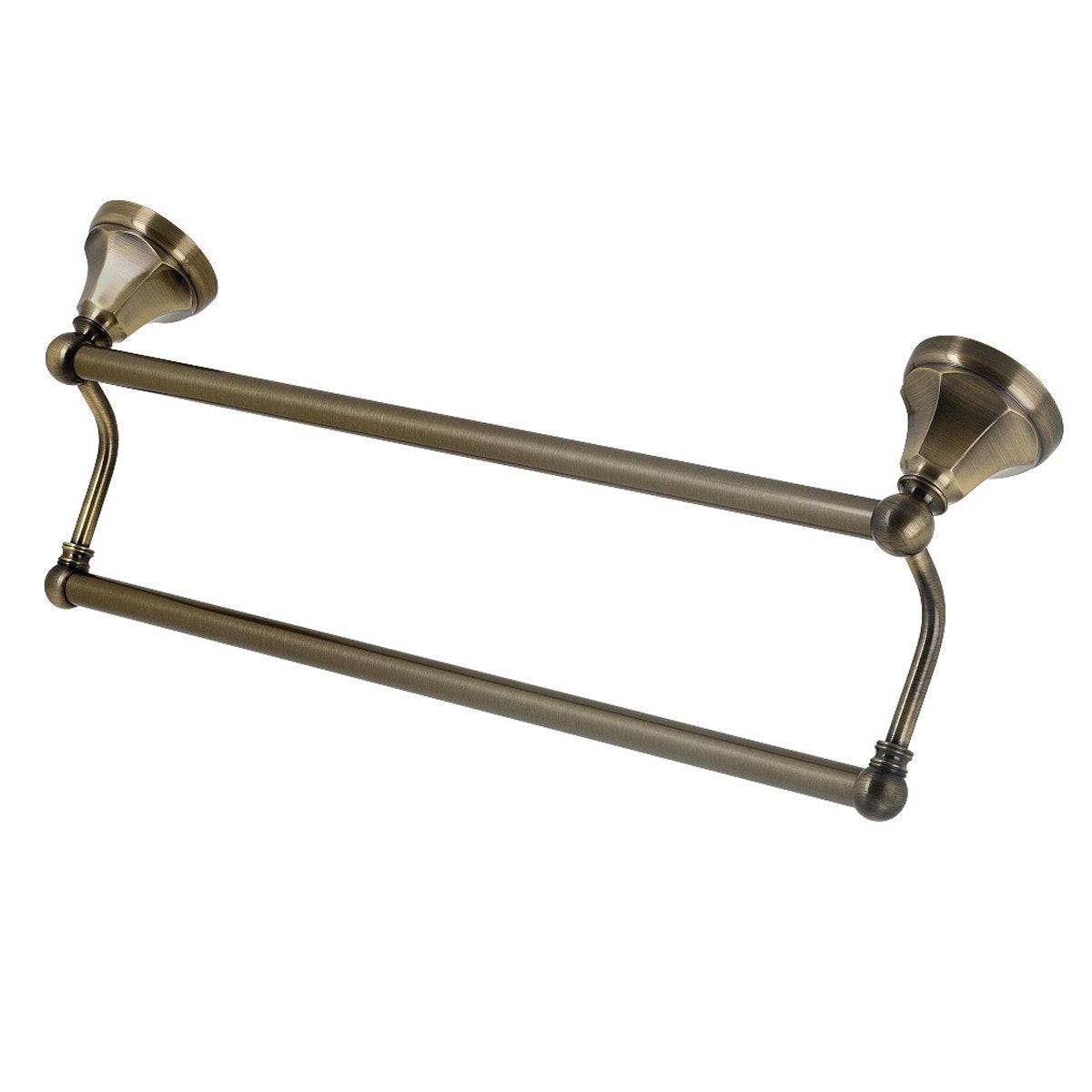 Kingston Brass Metropolitan 24-Inch Dual Towel Bar in Antique Brass