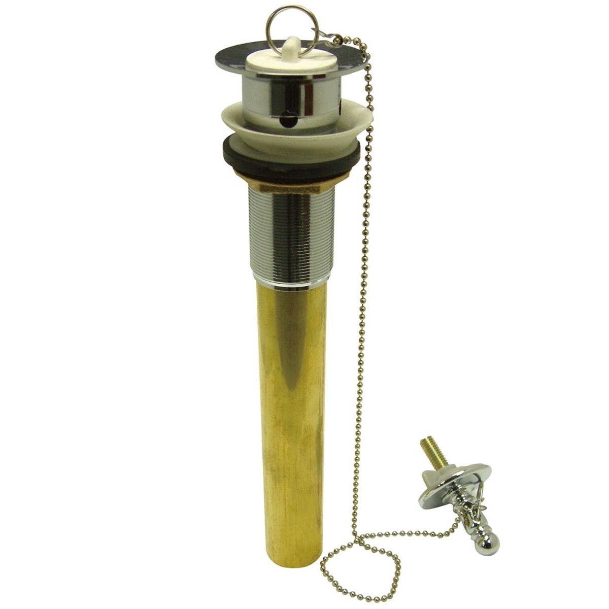 Kingston Brass Vintage 20-Gauge PO Lavatory Drain in Polished Chrome with Overflow