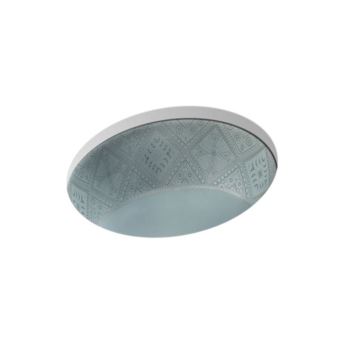 KOHLER K-14218-SR1 Caravan Nepal Caxton Oval Undermount bathroom sink in Translucent Blue Glaze