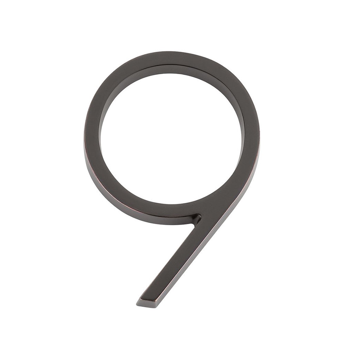 Modern 9 House Numbers - Wall Mount - 7 ZincOil Rubbed Bronze