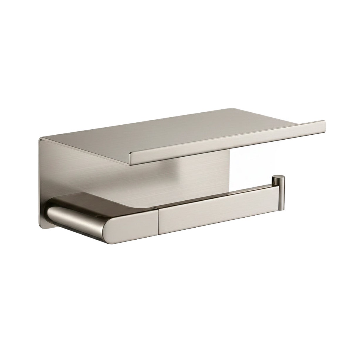 Moon Toilet Paper Holder - Wall Mount - 7 BrassBrushed Nickel