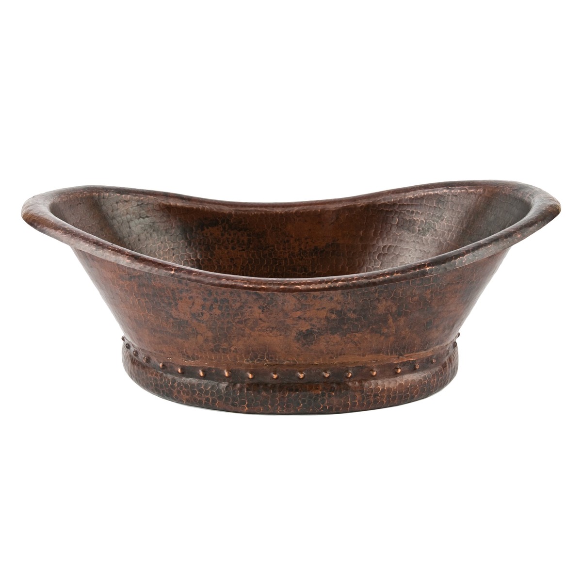 Premier Copper Products Bath Tub Vessel Hammered Copper Sink