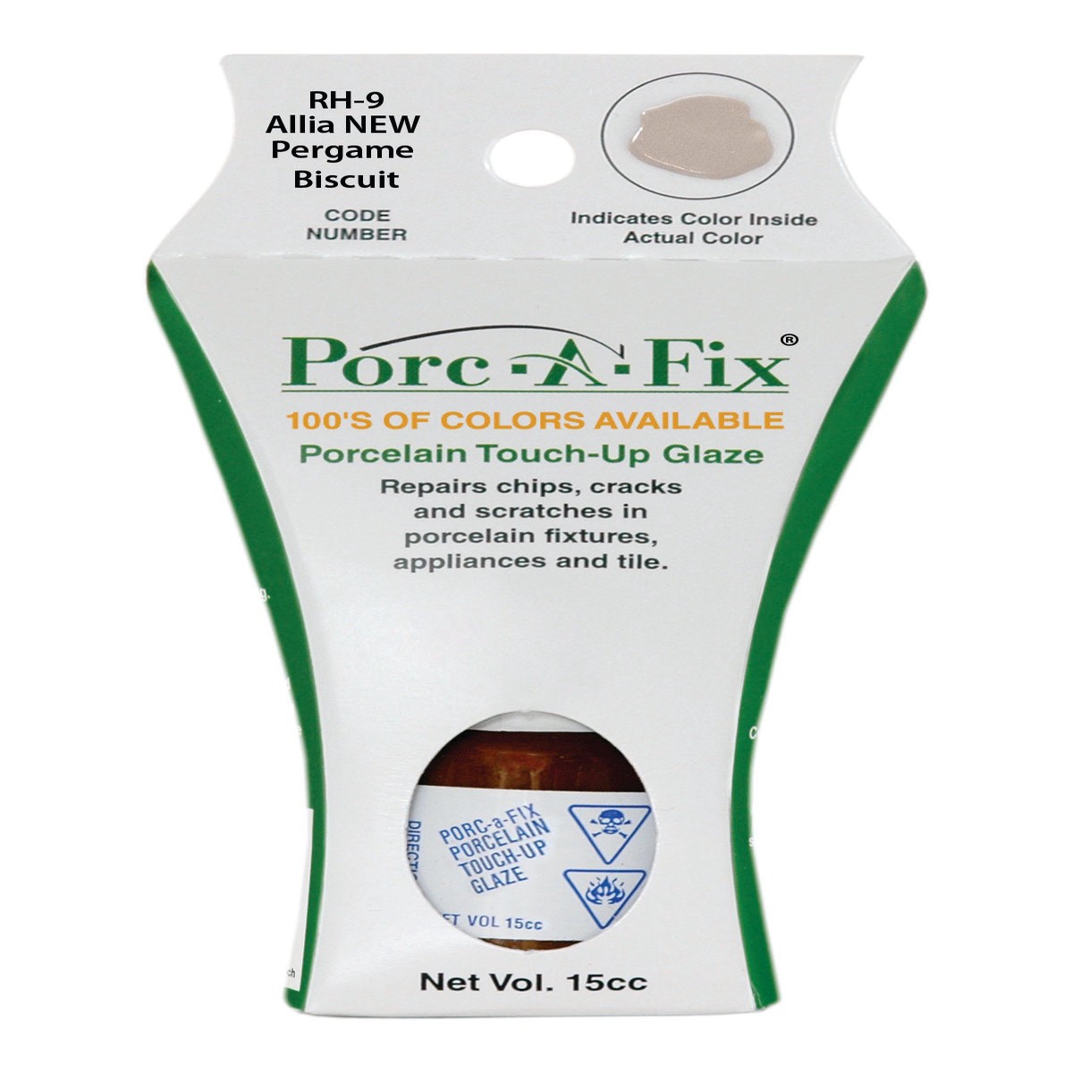 RH-9 Porc-A-Fix Touch Up Repair Glaze - Rohl Allia NEW Pergame Biscuit