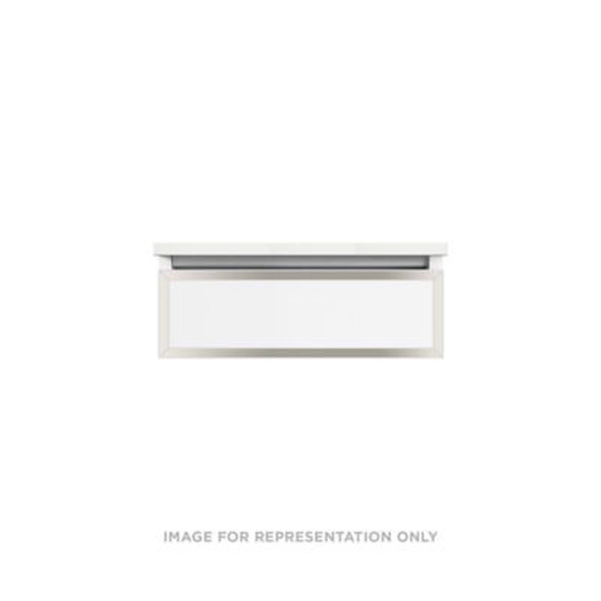 Robern VP24H1D21P27S77 Modular Vanity 24 x 7-12 x 21 Matte Gray Polished Nickel Frame Plumbing Drawer Selectable Night Light 2700K4000K Temperature (WarmCool Light)
