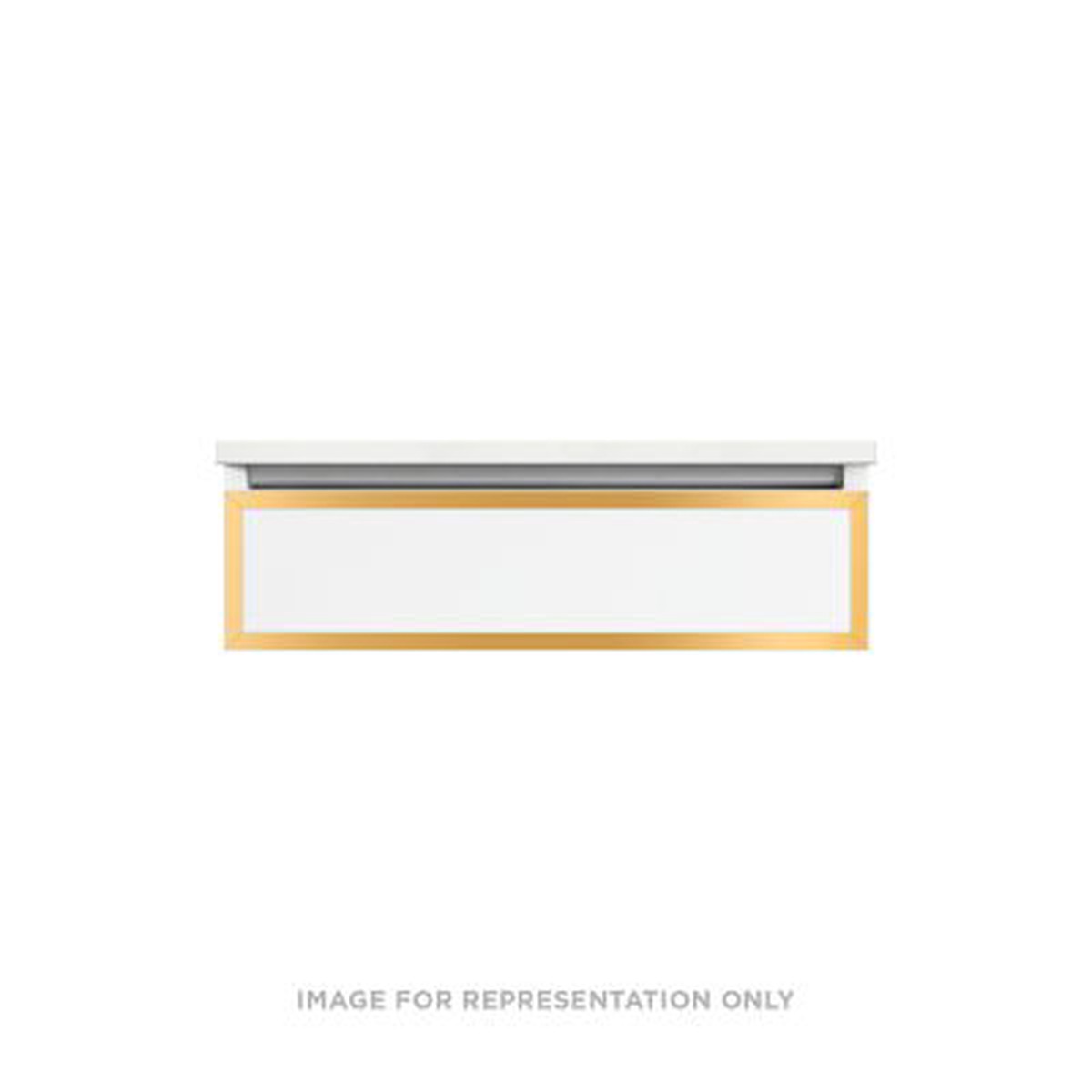 Robern VP30H1D21R12N82 Modular Vanity 30 x 7-12 x 21 Satin Bronze Matte Gold Frame False Front Drawer
