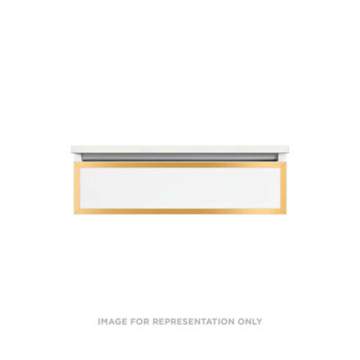 Robern VP30H1D21T27S82 Modular Vanity 30 x 7-12 x 21 Matte Gray Matte Gold Frame Tip Out Drawer Selectable Night Light 2700K4000K Temperature (WarmCool Light)