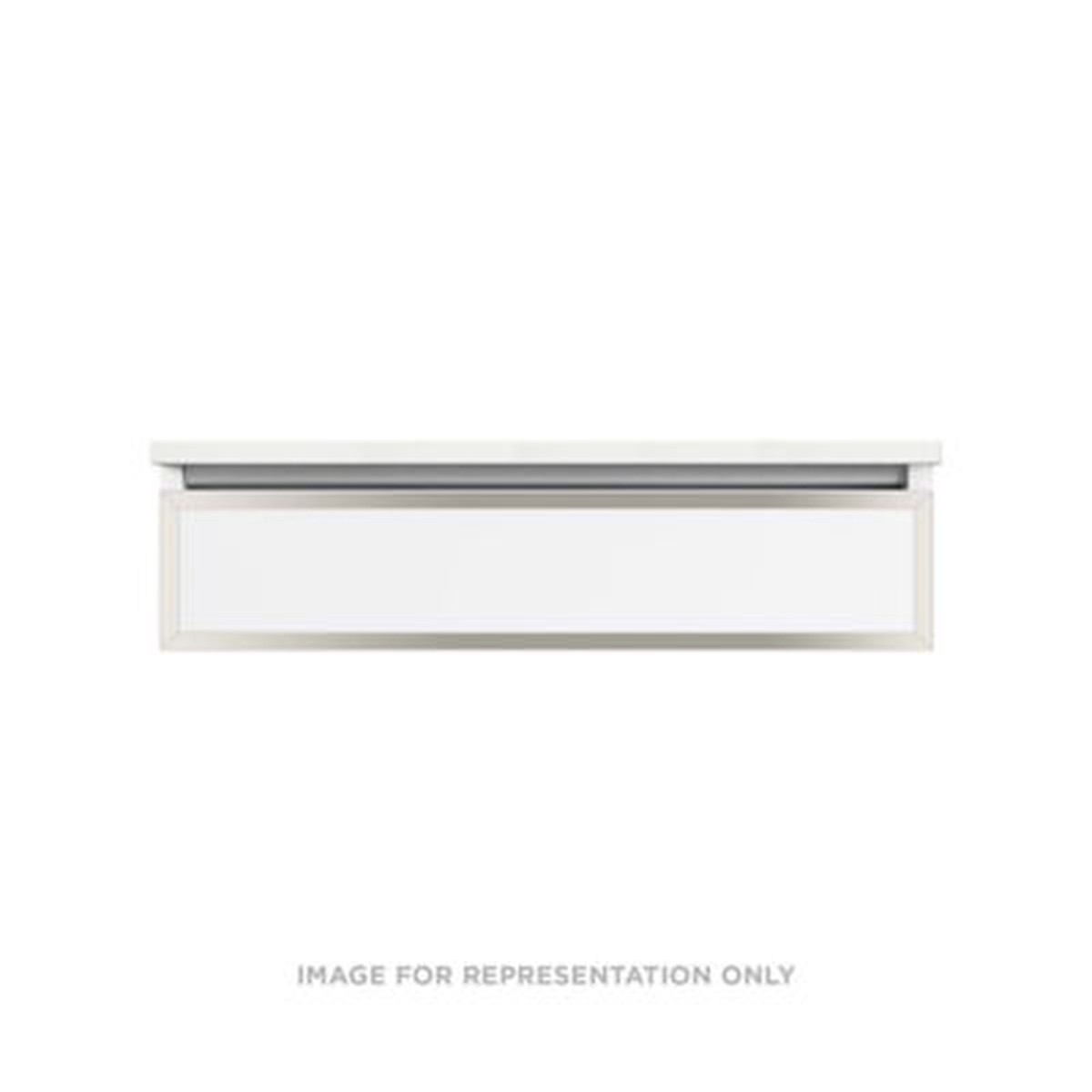 Robern VP36H1D21P21N77 Modular Vanity 36 x 7-12 x 21 White Polished Nickel Frame Plumbing Drawer