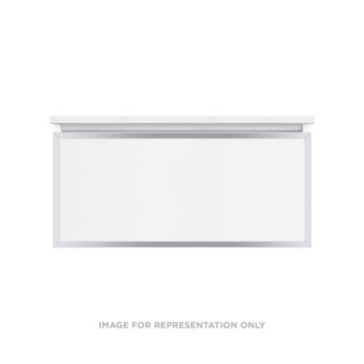Robern VP36H2D21F19N76 Modular Vanity 36 x 15 x 21 Satin White Chrome Frame Full Drawer