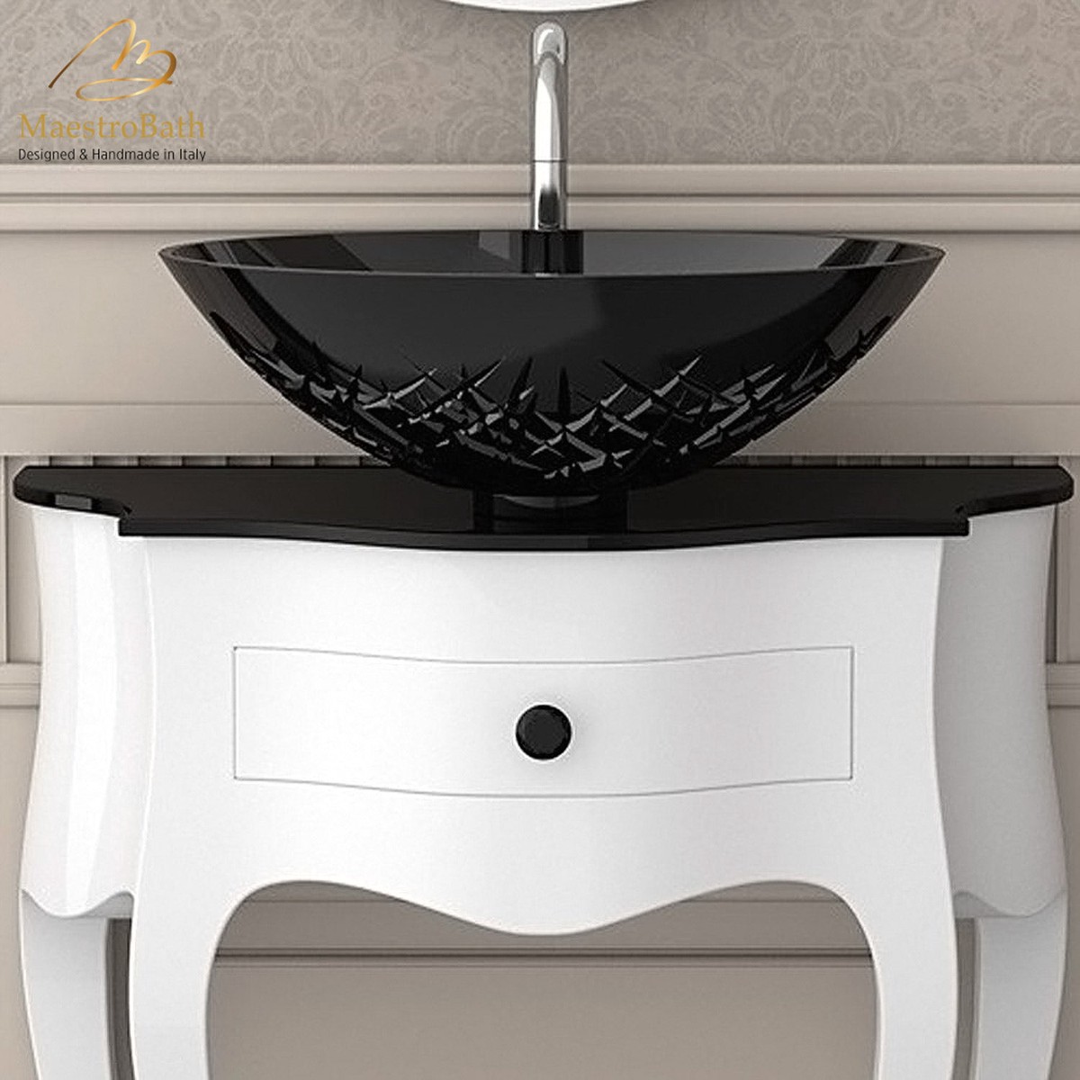 Small Crystal Vessel Bathroom Sink