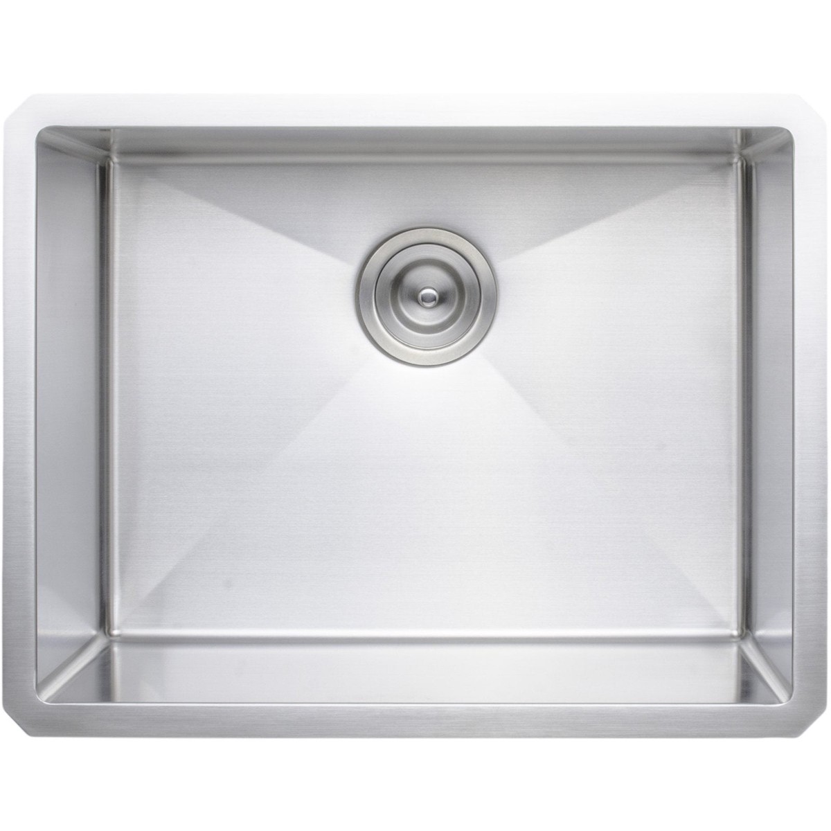 Wells Sinkware Handcrafted 23 16-Gauge Undermount Single Bowl Stainless Steel Kitchen Sink