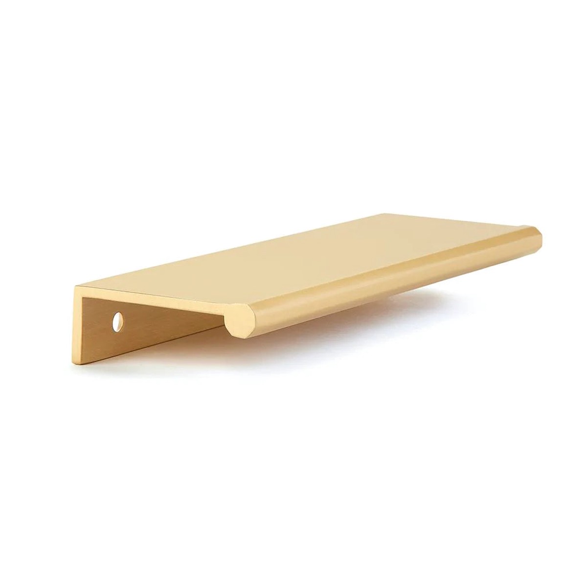 Baker Edge Cabinet Pull Handle - Cabinet Mount - 5 BrassSatin Brass