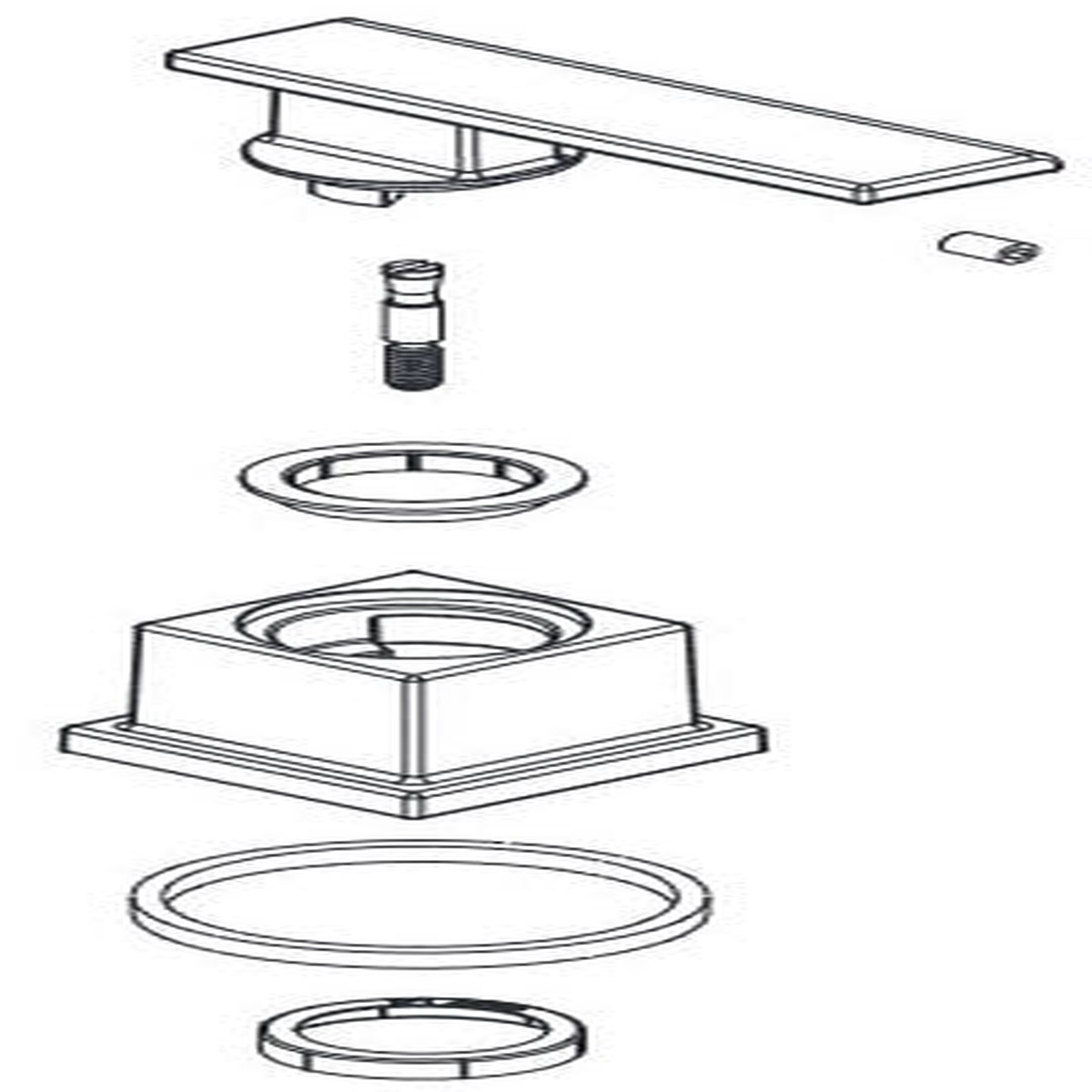 Delta Vero RP63356 Metal Lever Handle Kit - Cold - Roman Tub