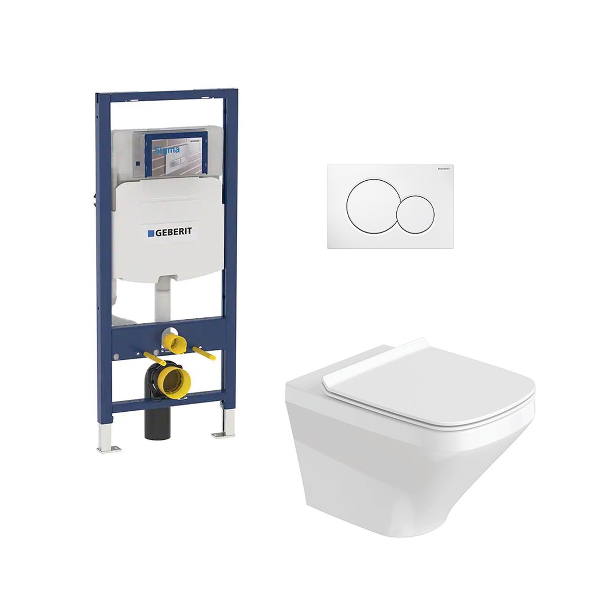 DuraStyle Complete System Rimless Wall Toilet - Wall Mount - 15 PorcelainWhite