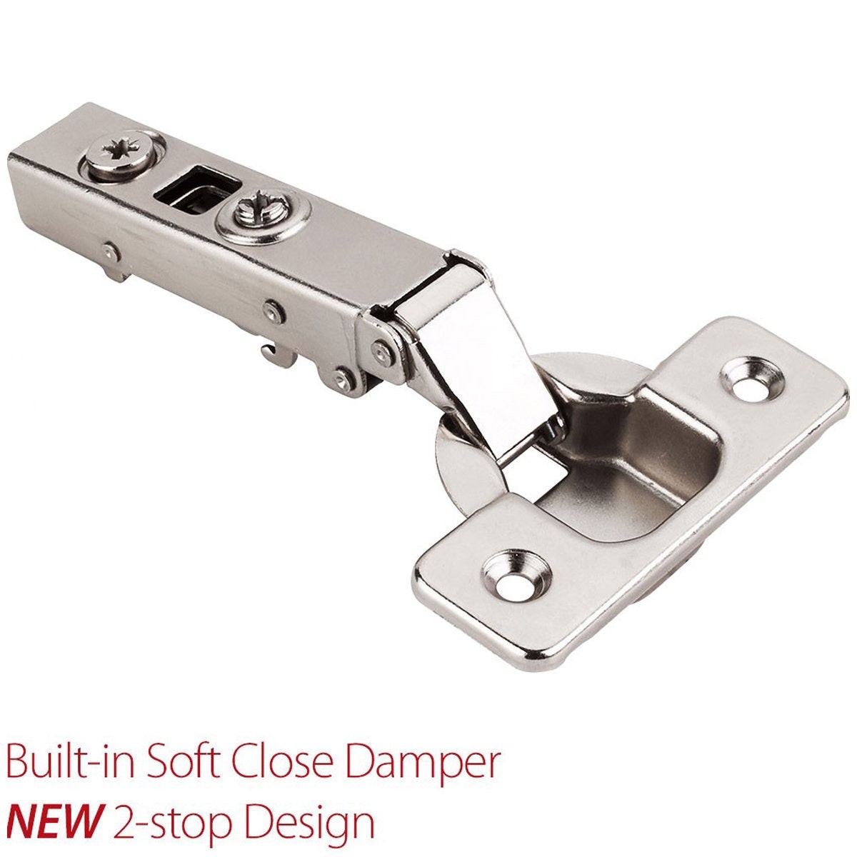Hardware Resources 110 Degree 0 mm Crank Cam Adjustable Heavy Duty Soft-close Hinge without Dowels (Sold in Packs of 5)