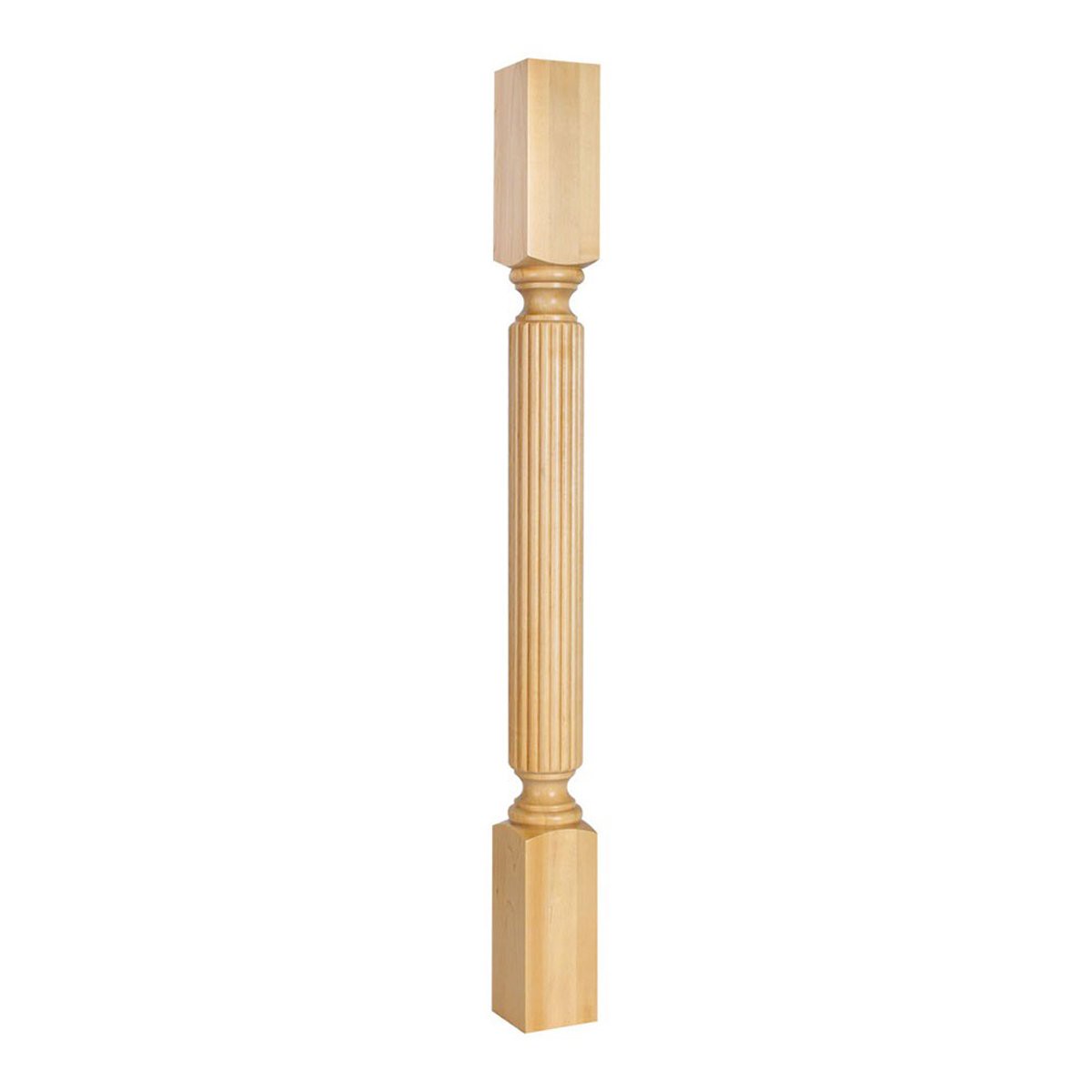 Hardware Resources 3 x 3 x 35-12 Rubberwood Post with Reed Pattern