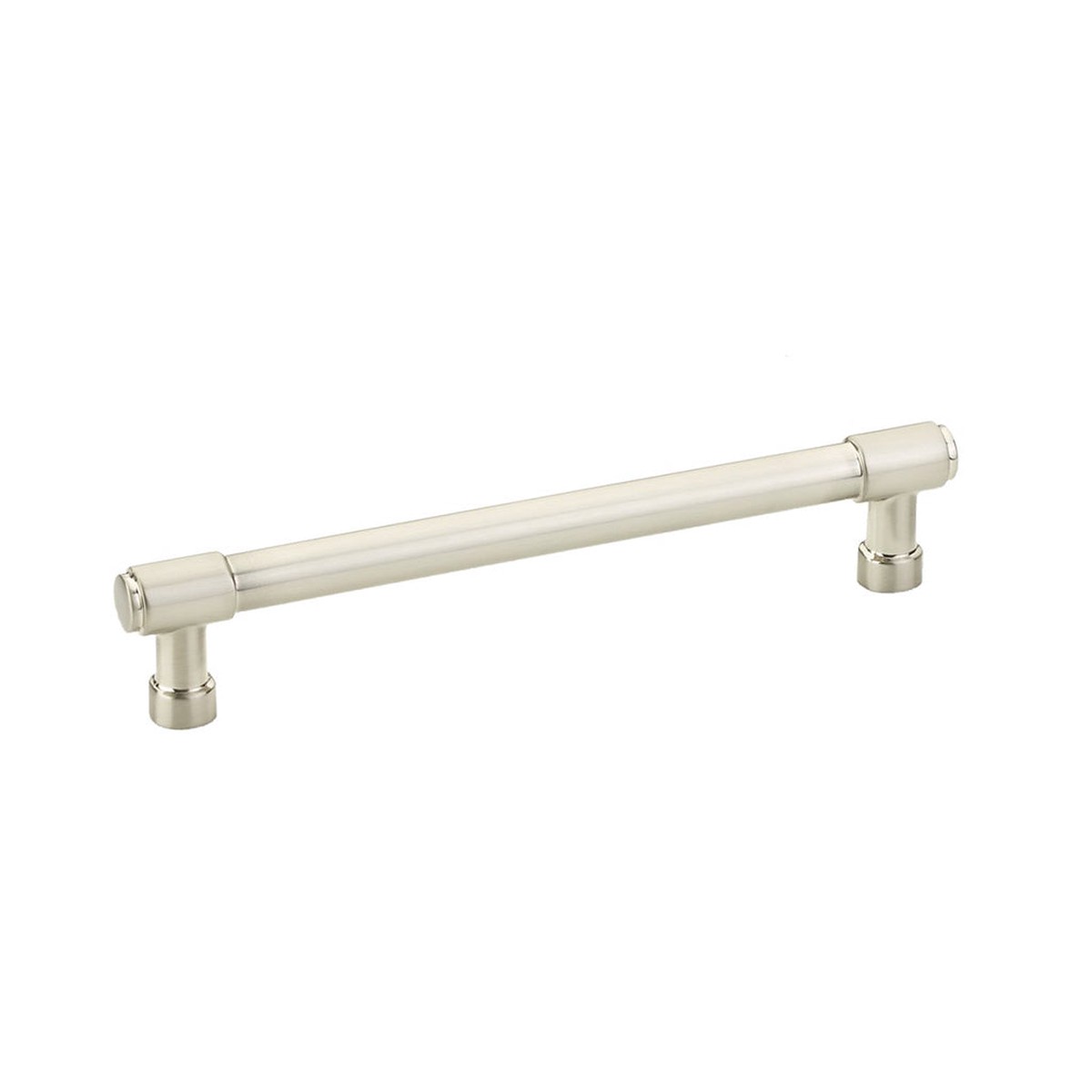 Jasper Cabinet Pull Handle - Cabinet Mount - 6 BrassSatin Nickel