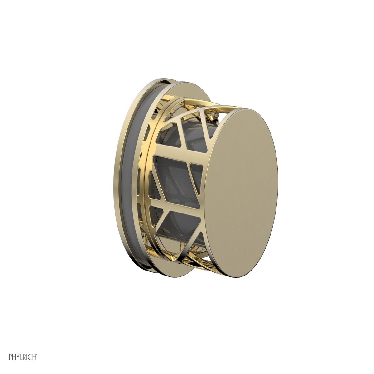 JOLIE Volume ControlDiverter Trim - Round Handle with Grey Accents 222-35
