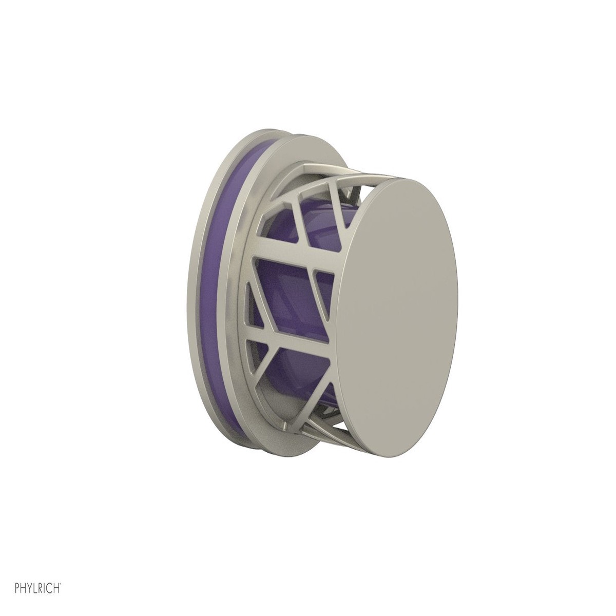 JOLIE Volume ControlDiverter Trim - Round Handle with Purple Accents 222-35