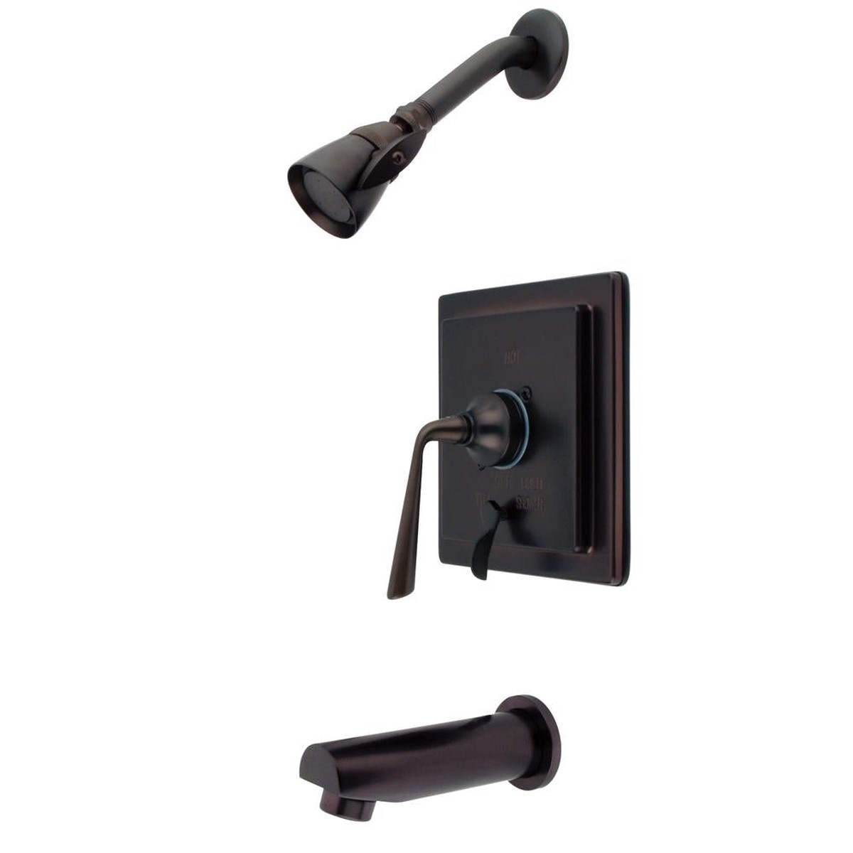 Kingston Brass KB86550ZL Silver Sage Single Handle Tub and Shower Faucet