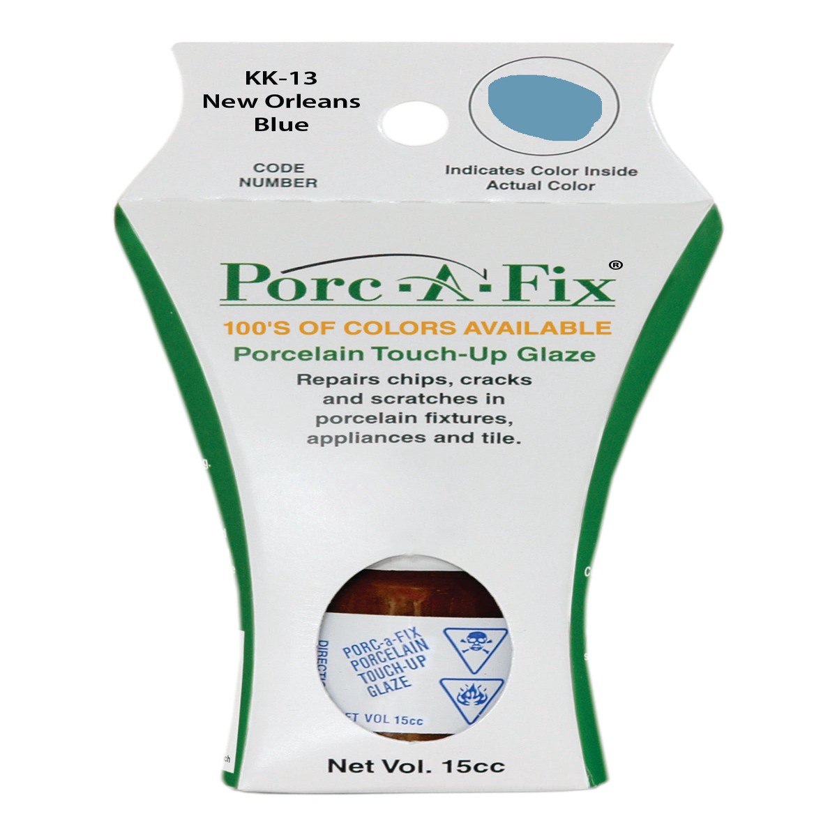 KK-13 Porc-A-Fix Touch Up Repair Glaze - Kohler New Orleans Blue