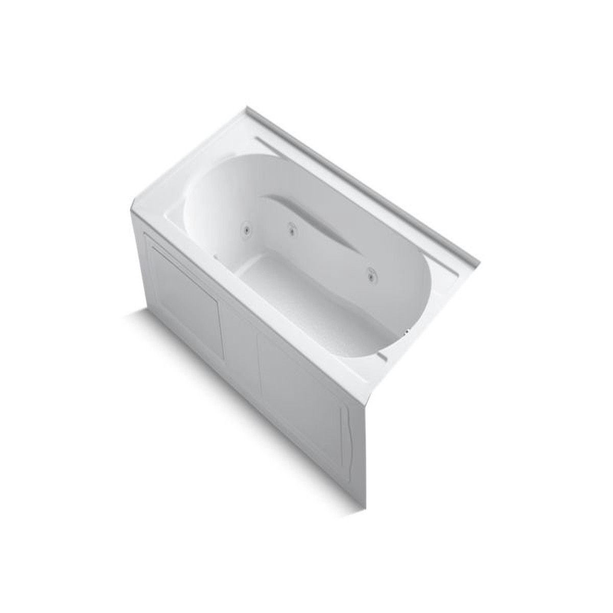 KOHLER K-1357-RAW Devonshire 60 x 32 alcove whirlpool bath with integral apron integral flange right-hand drain and Bask heated surface