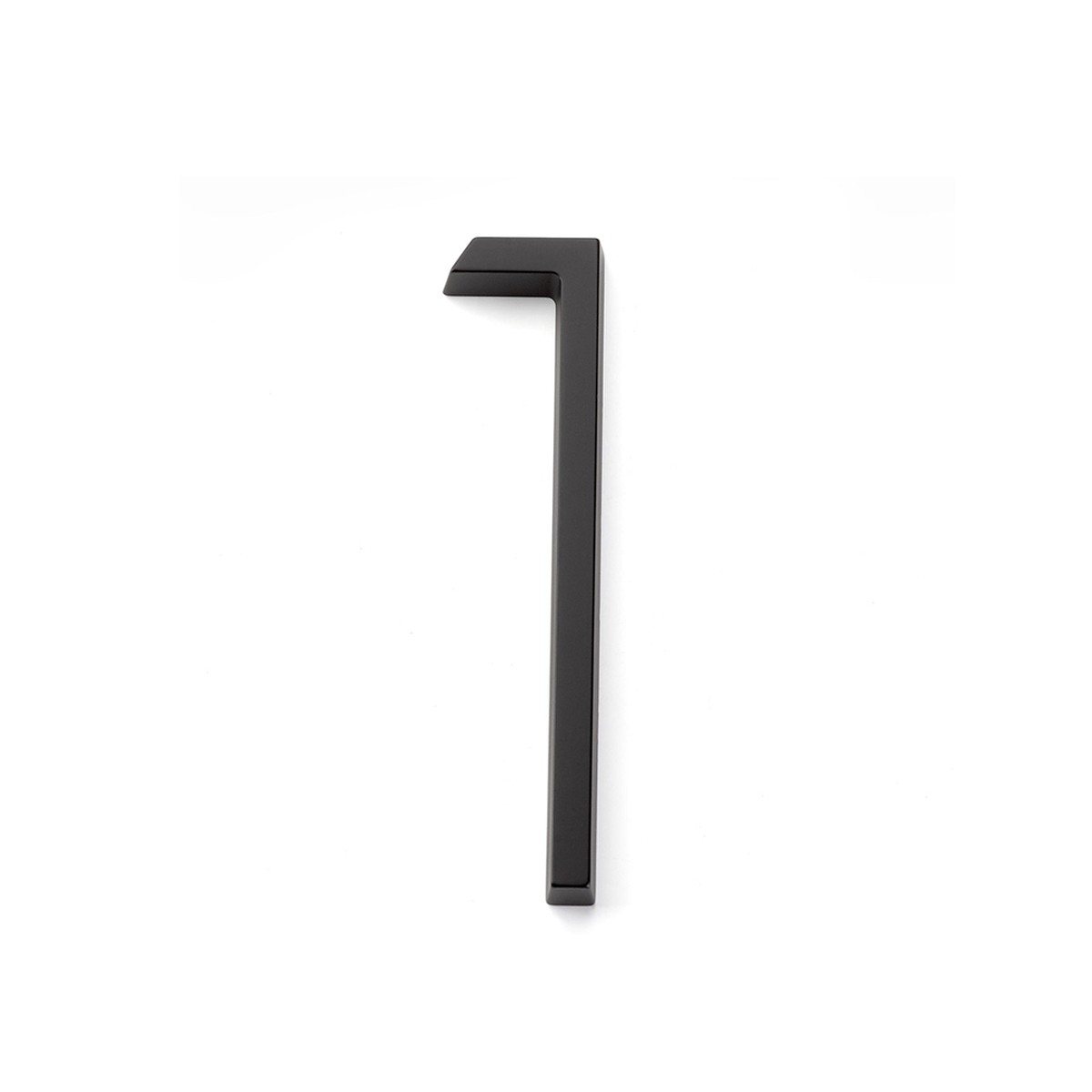 Modern 1 House Numbers - Wall Mount - 7 ZincFlat Black