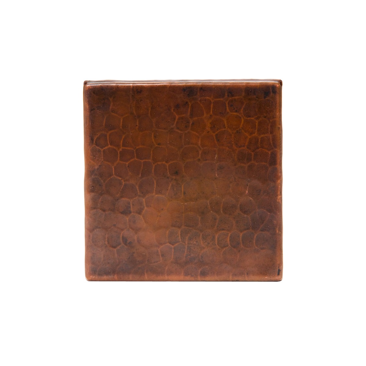 Premier Copper Products 4 x 4 Hammered Copper Tile - Quantity 4