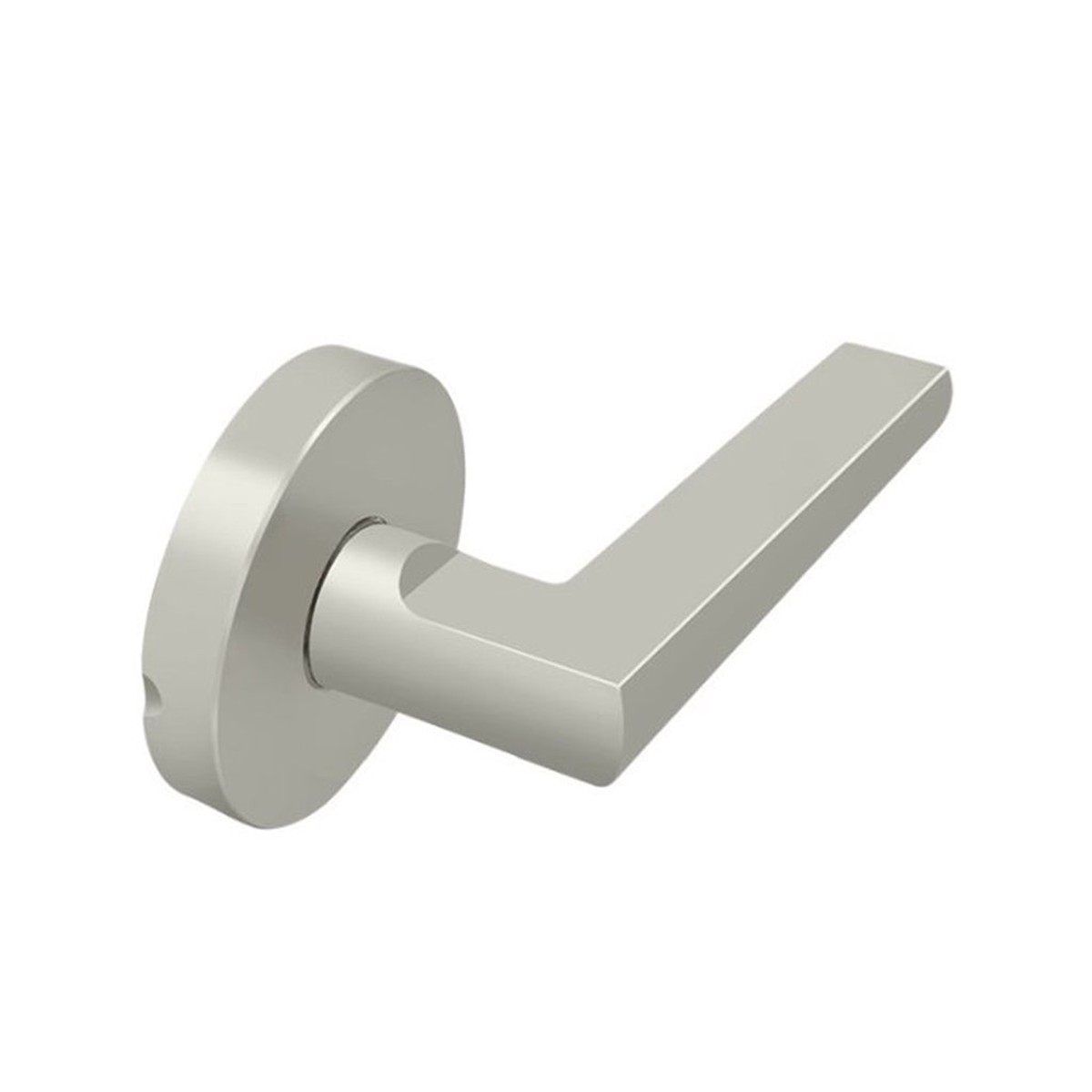 Princeton Round Half Dummy Door Leverset - Single Hole - 5 ZincBrushed Nickel