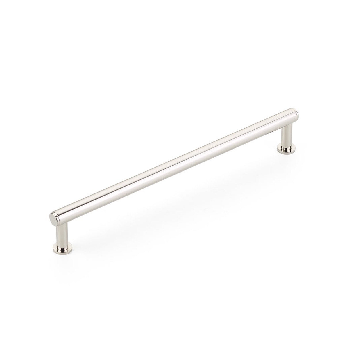Pub House Smooth Cabinet Pull Handle - Cabinet Mount - 8 BrassPolished Nickel