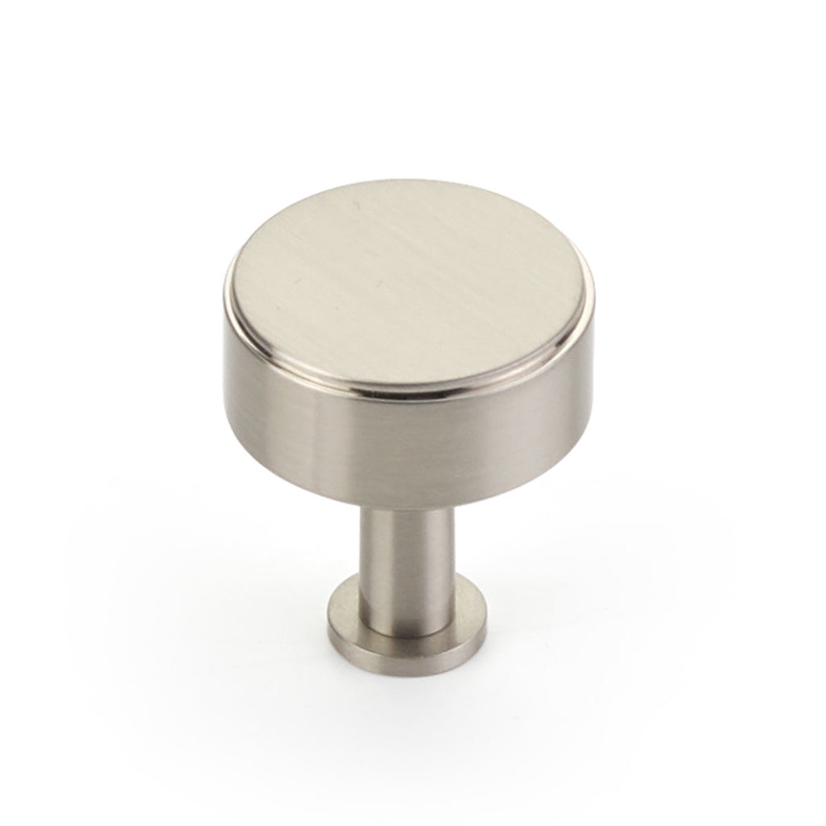 Pub House Smooth Round Cabinet Knob - Cabinet Mount - 2 BrassBrushed Nickel