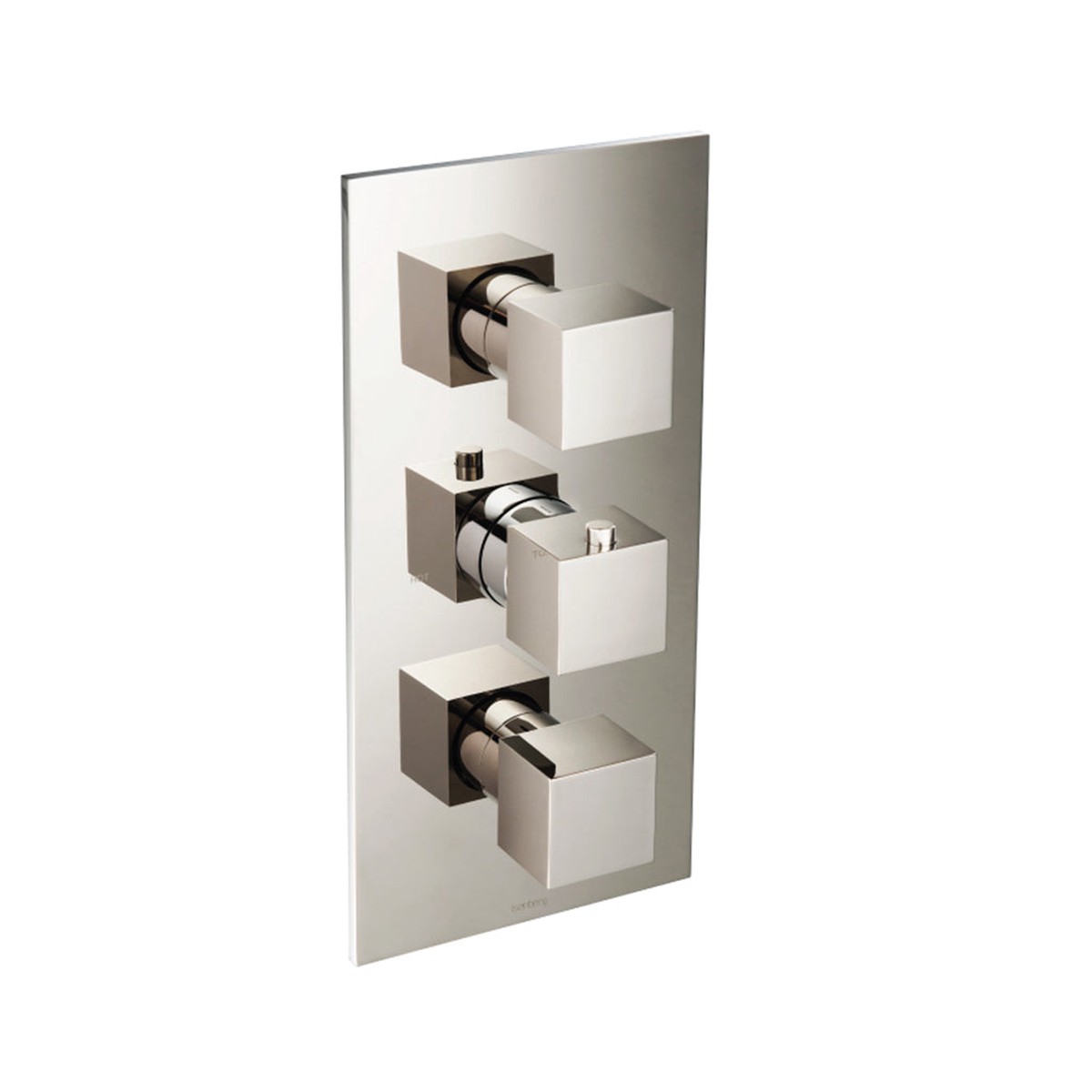 Serie 160 3 Way Thermostatic Shower Mixer - Built-In - 12 BrassPolished Nickel
