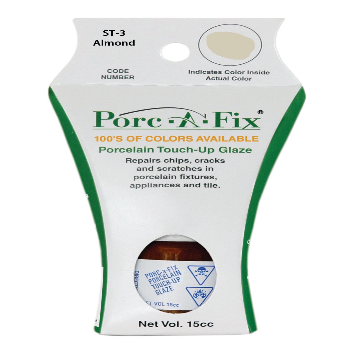 ST-3 Porc-A-Fix Touch Up Repair Glaze - St Thomas Almond