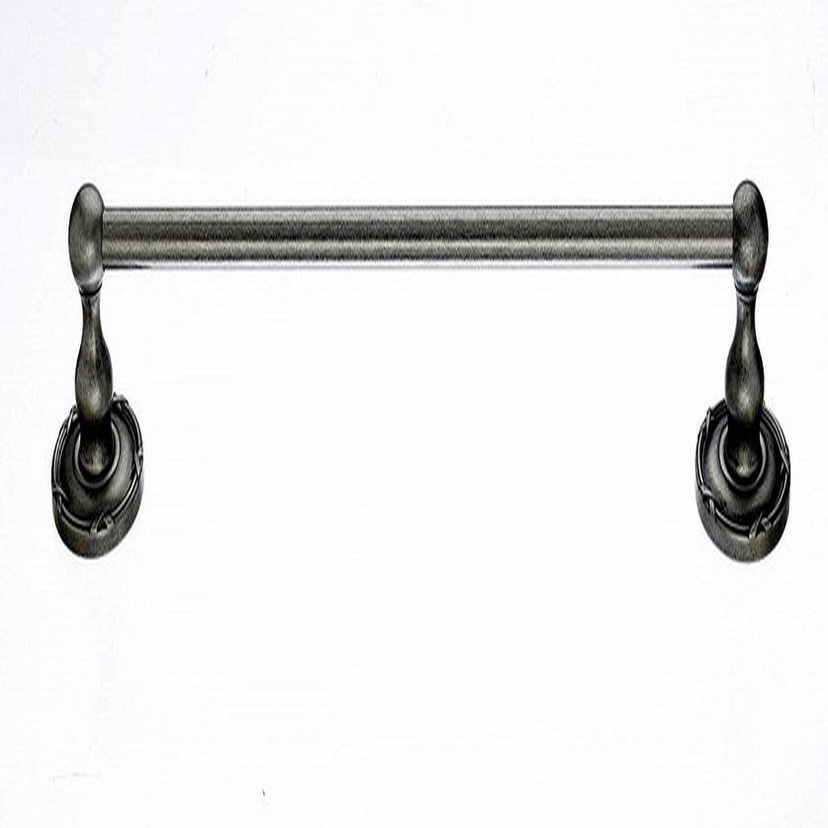 18 Single Towel Bar With Ribbon Reed Detail In Antique Pewter