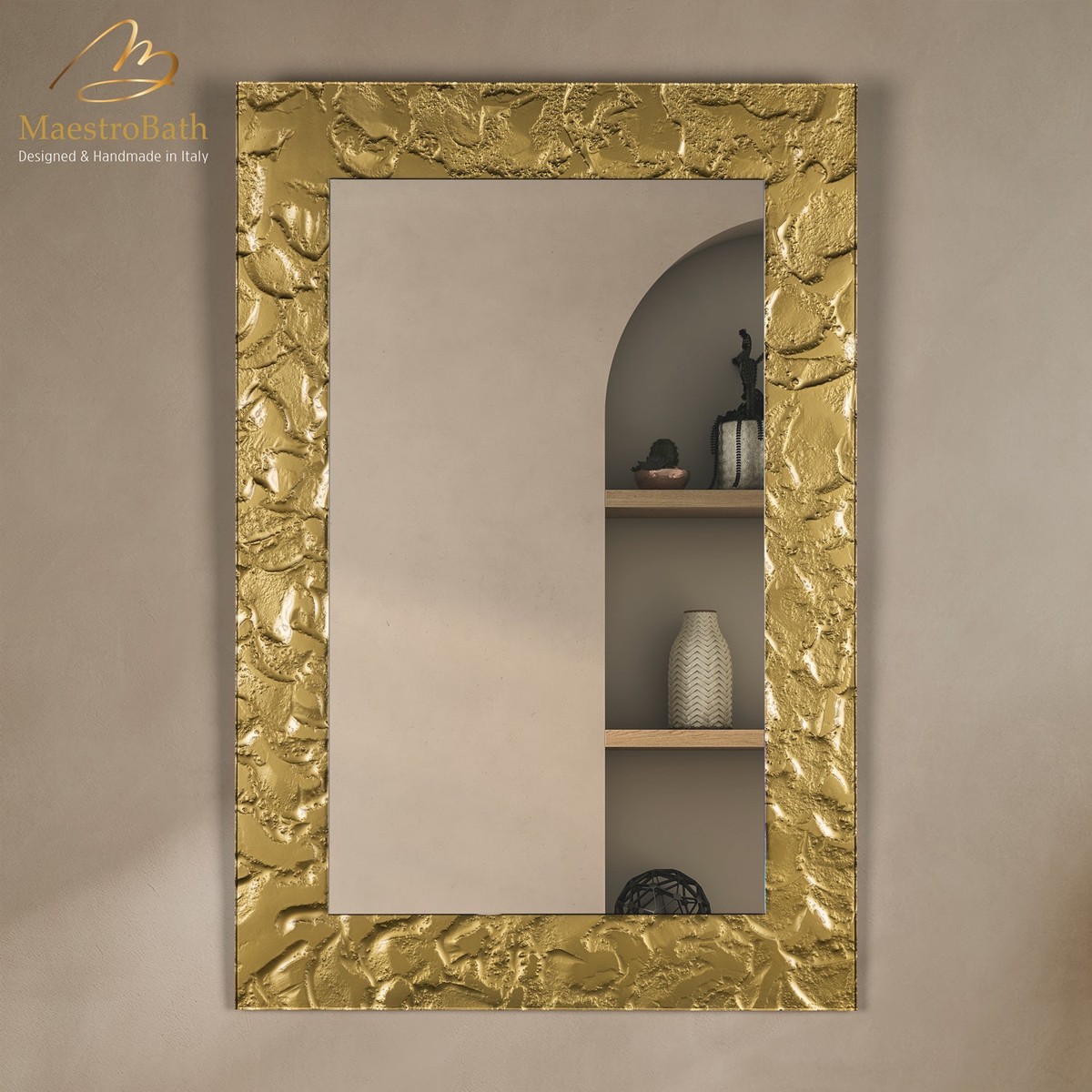 Artoro Luxury Crystal Single Vanity Mirror Gold