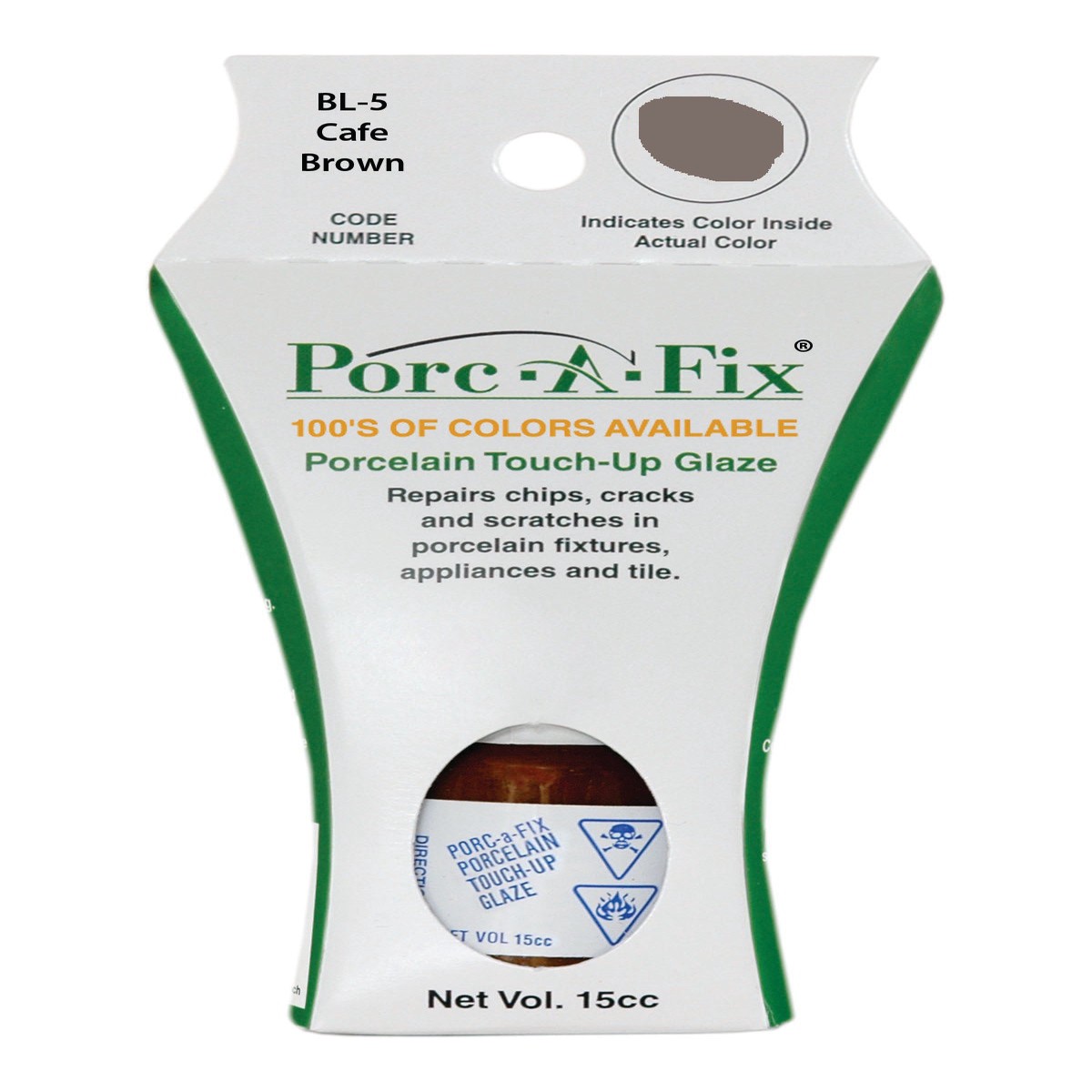 BL-5 Porc-A-Fix Touch Up Repair Glaze - Blanco Cafe Brown Porc-A-Fix