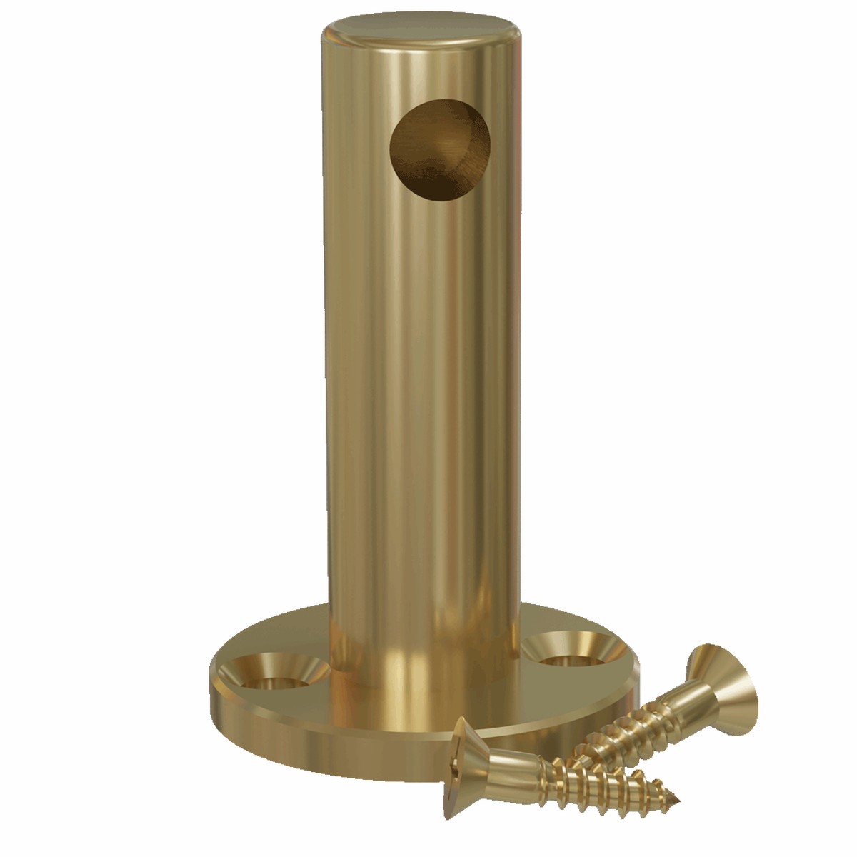 Gallery Rail Posts Single Contemporary Polished Brass